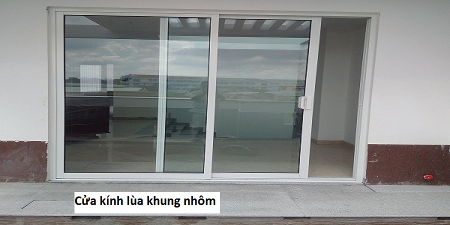 Cửa kính lùa khung nhôm